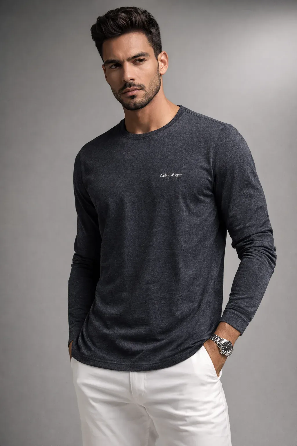 CAMISA ML PREMIUM COTIDIANO REF-21020004 (1) Camiseta Manga Longa - Cobra D'agua