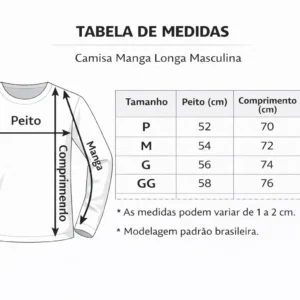 Medida Camisa Manga Longa