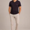 Camisa Gola V MC Traçado Cotton Listrado Ref-11030011